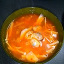 魚介の旨味！キムチのスープ